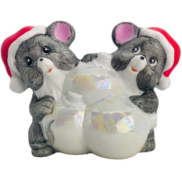 Vintage Mice Table Napkin Holder Christmas  House of Lloyd Around The World 1986 - Picture 2 of 10